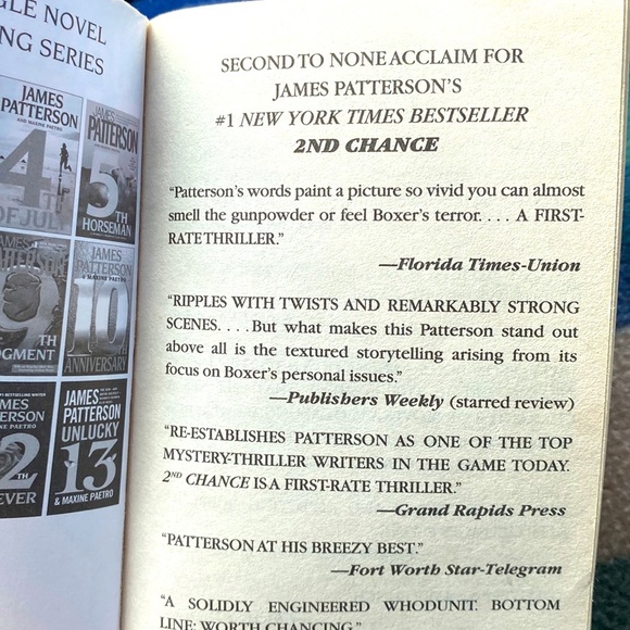 2ND CHANCE A WOMAN’S MURDER CLUB NOVEL by JAMES PATTERSON with ANDREW GROSS PB - Picture 4 of 4